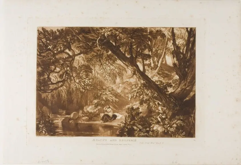 Aesacus and Hesperie, plate 66 from Liber Studiorum by Joseph Mallord William Turner