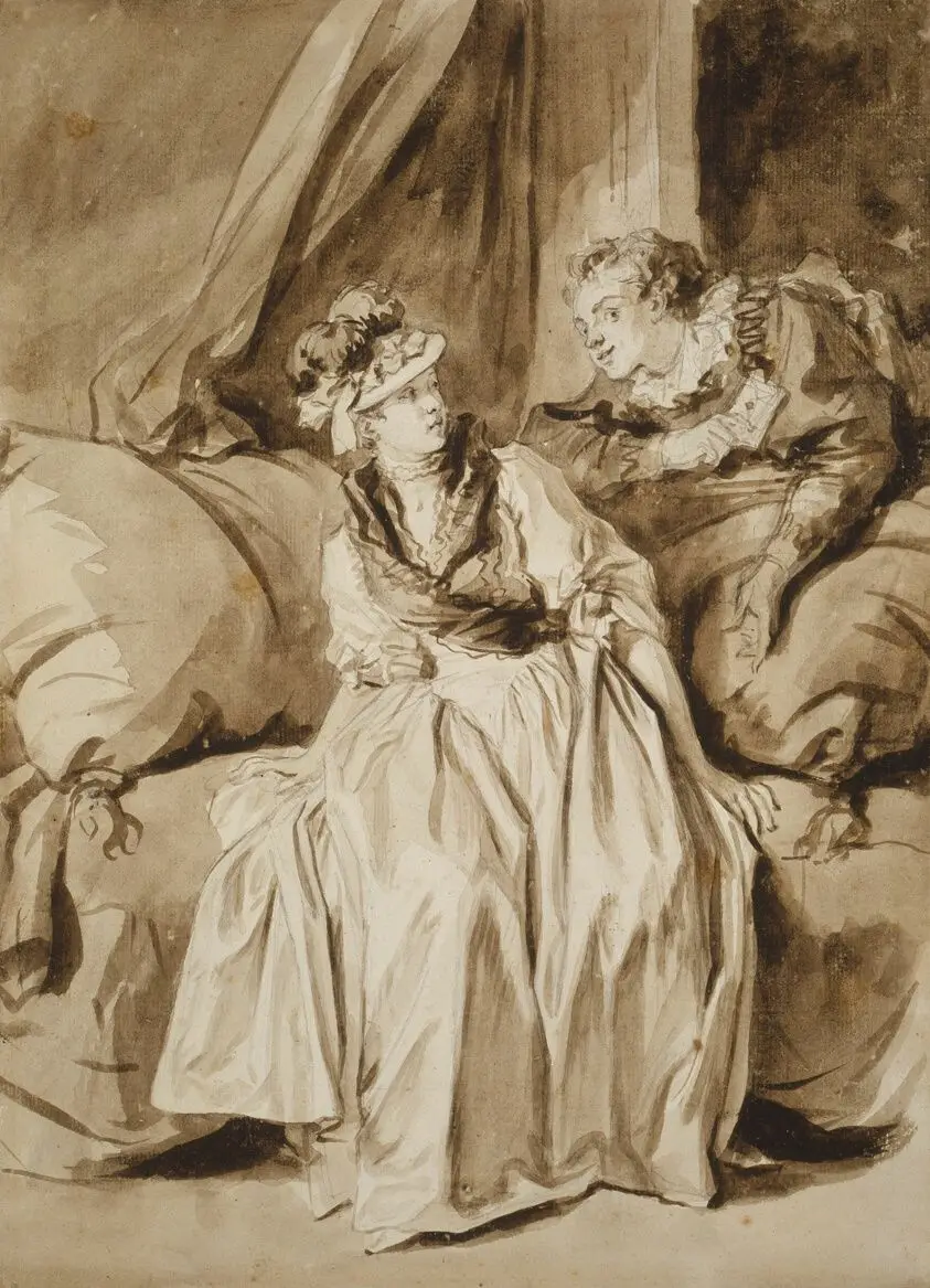 The Letter, or The Spanish Conversation by Jean-Honoré Fragonard