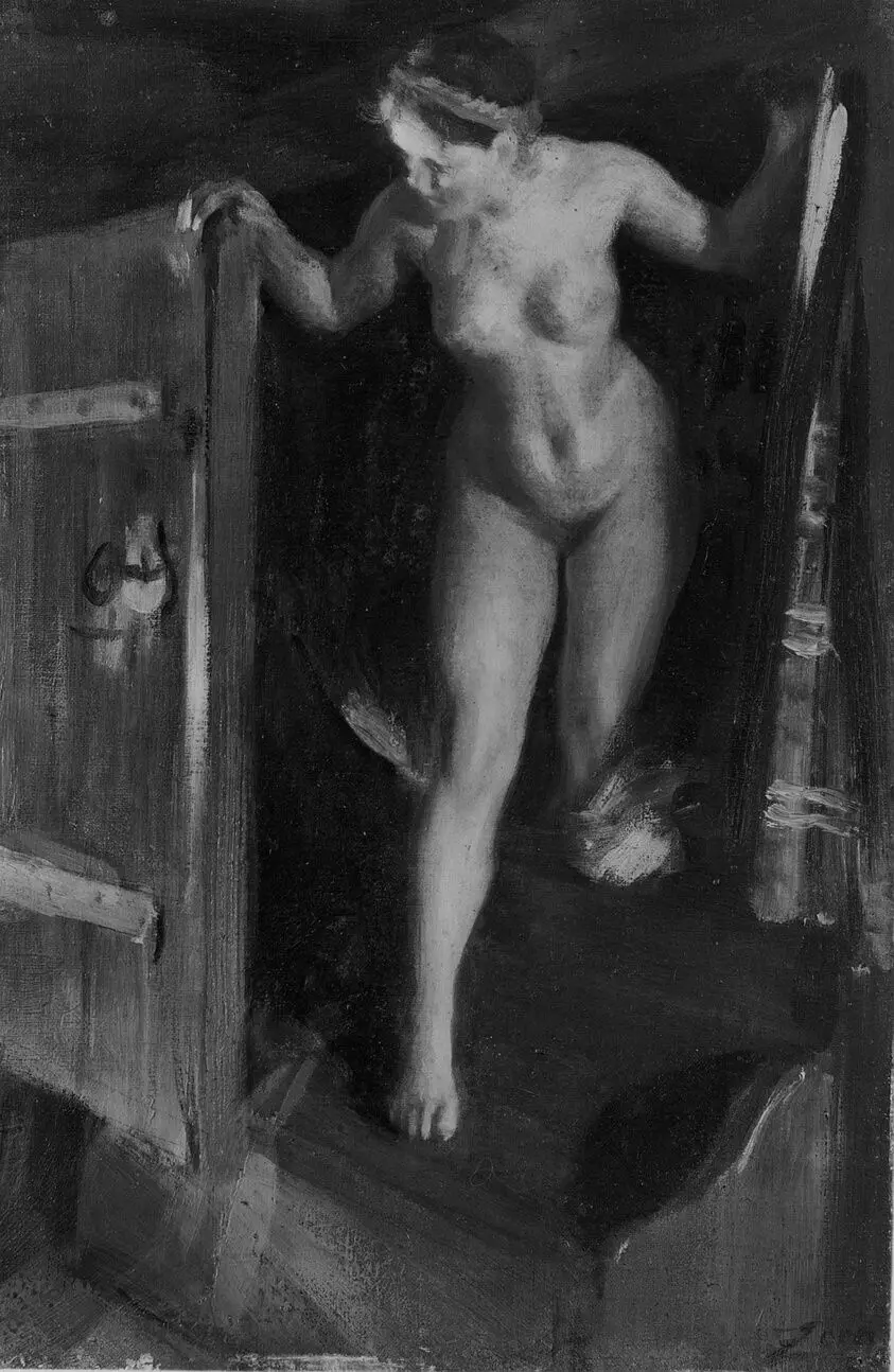 Nude Girl in Doorway by Anders Leonard Zorn