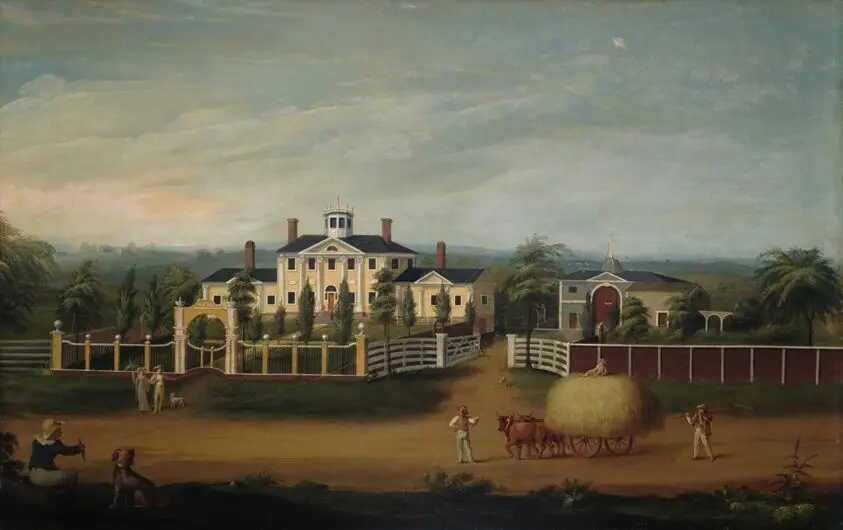New England Country Seat by Artist unknown (American, 18th–19th century)