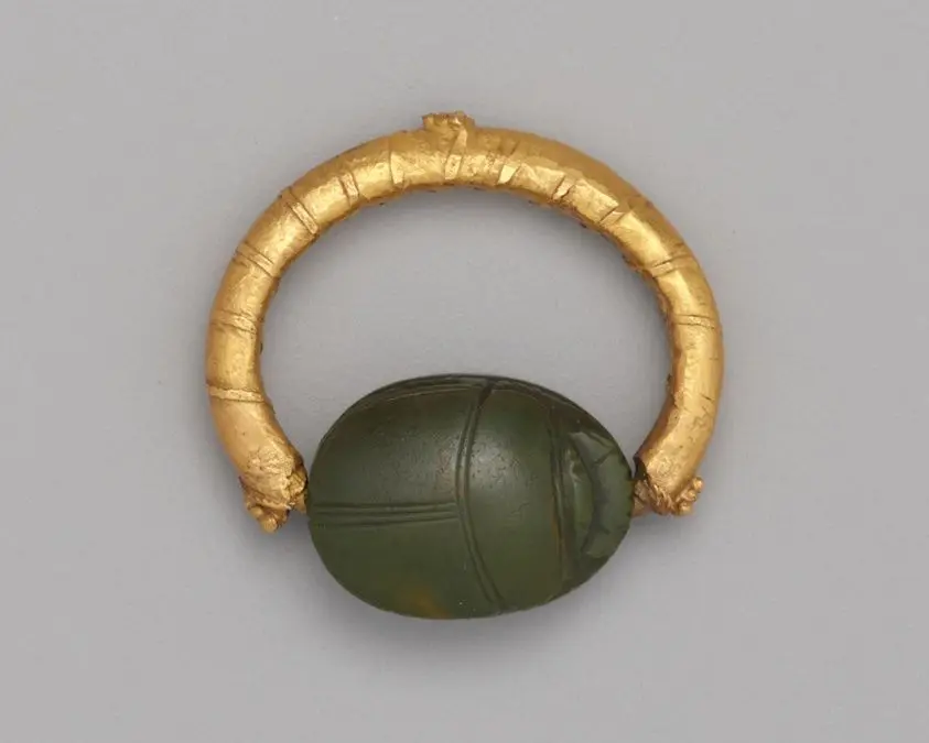 Ring with a Scarab Bezel by Egyptian