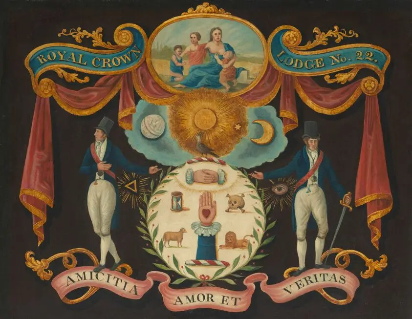 Emblems for Royal Crown Lodge No. 22 by Artist unknown (English, 19th century)