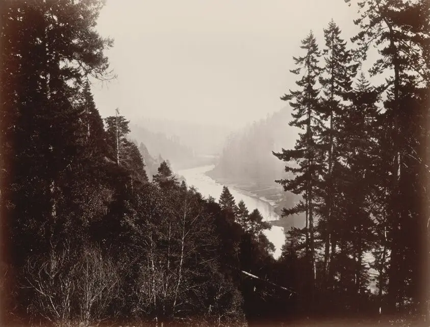 Big River, from the Rancherie, Mendocino, California by Carleton E. Watkins