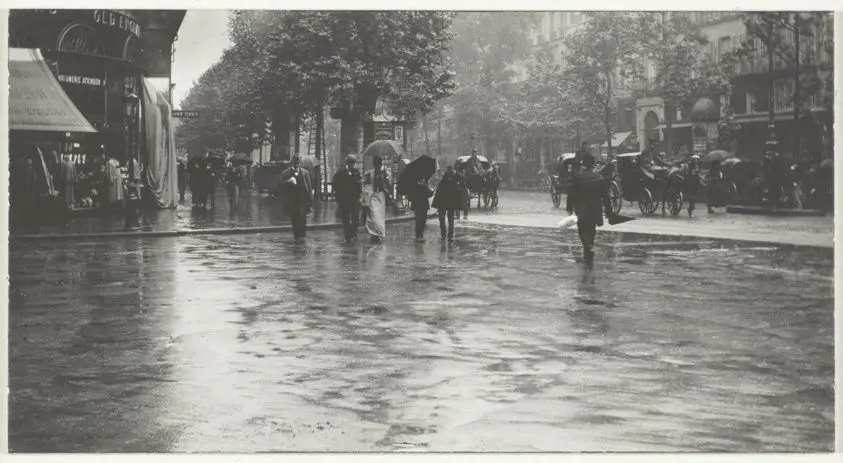 A Wet Day on the Boulevard, Paris by Alfred Stieglitz