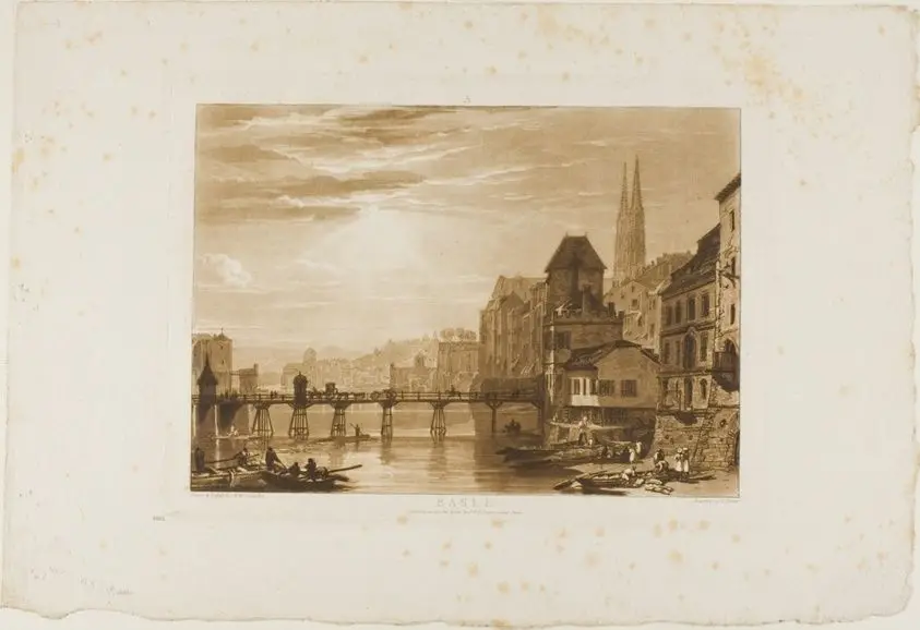 Basle, plate 5 from Liber Studiorum by Joseph Mallord William Turner (English, 1775-1851)