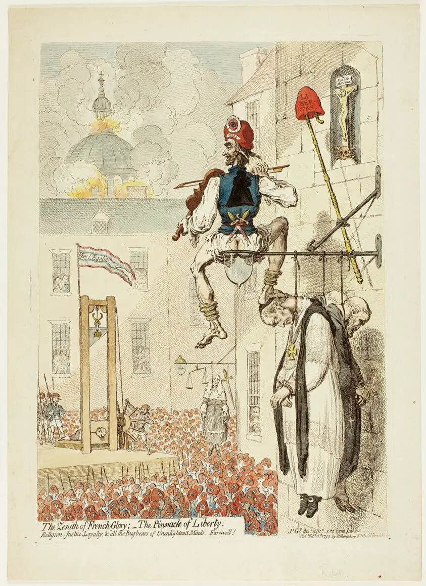 The Zenith of French Glory; The Pinnacle of Liberty by James Gillray (English, 1756-1815)
