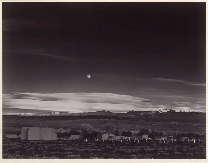 Moonrise, Hernandez, New Mexico by Ansel Adams
