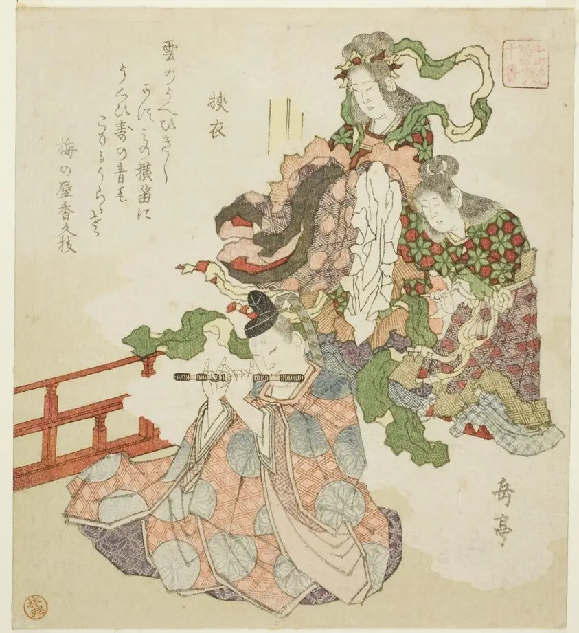 The Tale of Sagoromo, from the series "Ten Courtly Tales for the Honcho Circle (Honchoren monogatari juban)" by Yashima Gakutei
