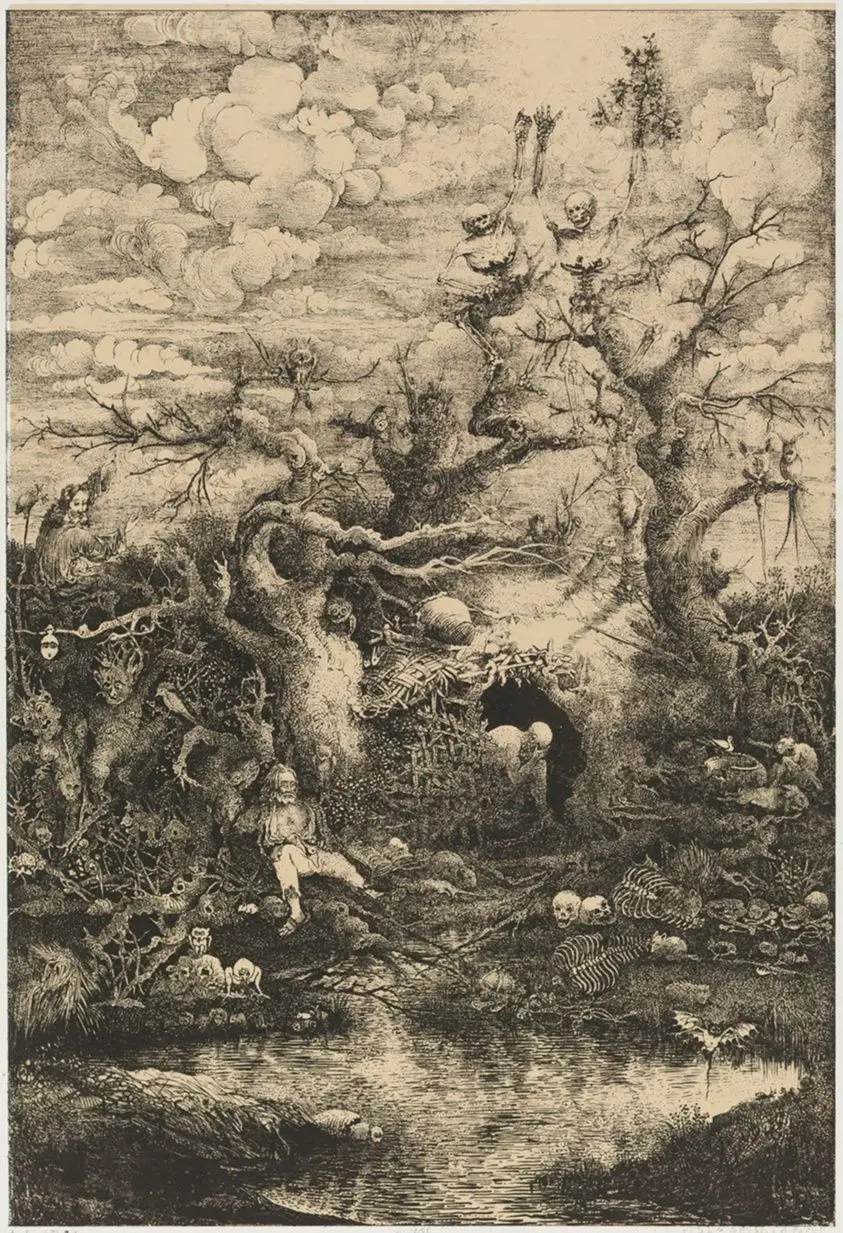 The Comedy of Death (La comédie de la mort) by Rodolphe Bresdin