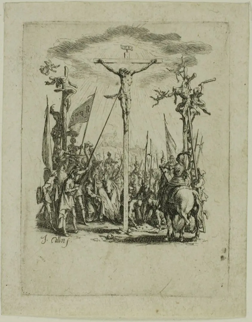 Jesus is Pierced with a Lance, from The Small Passion by Jacques Callot