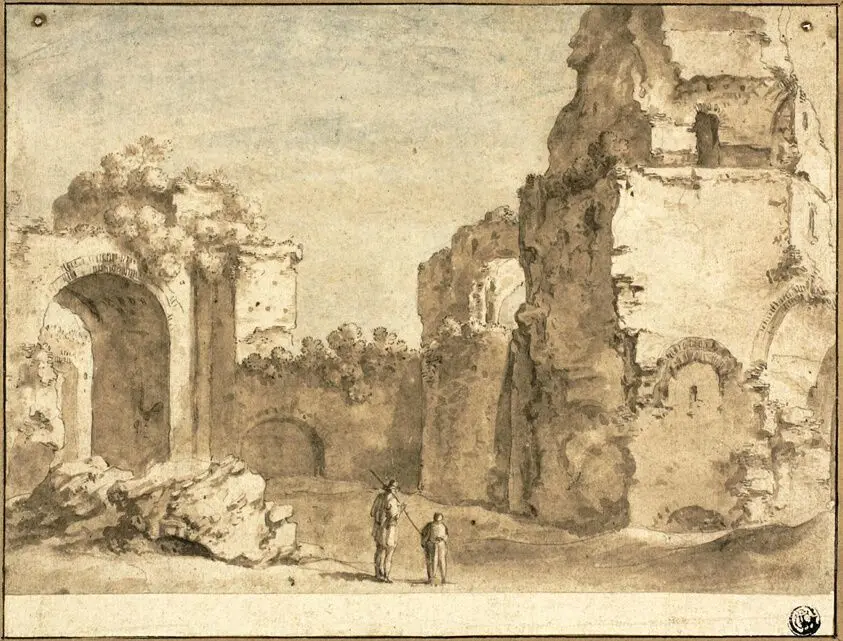 Roman Ruins by Bartholomeus Breenbergh