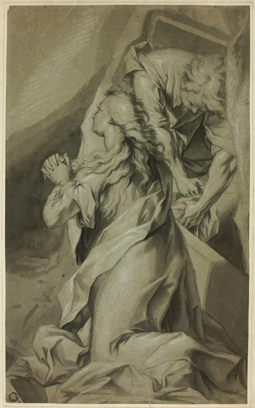 Kneeling Magdalene and Tomb Attendant by Federico Barocci