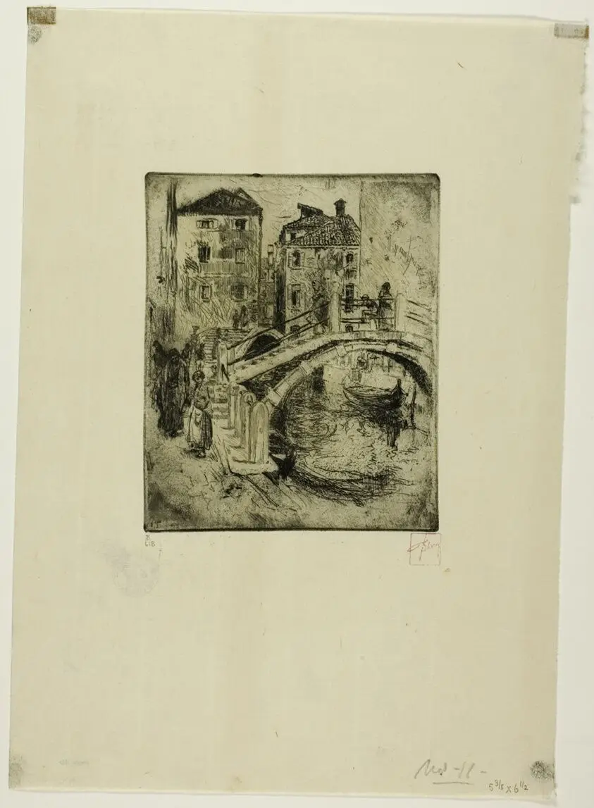 Venetian Canal and Bridges by Robert Frederick Blum