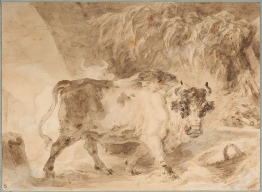 Bull of the Roman Campagna by Jean-Honoré Fragonard