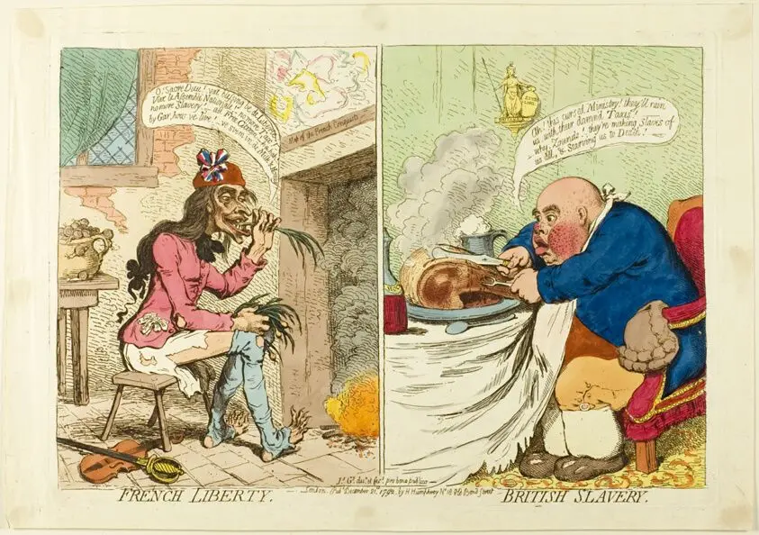 French Liberty, British Slavery by James Gillray (English, 1756-1815)
