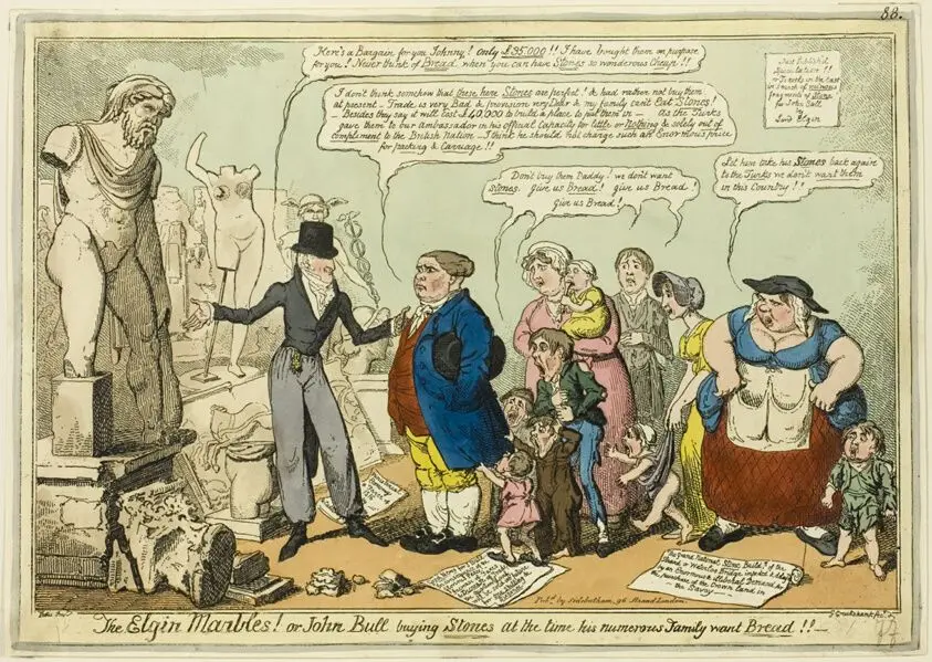 The Elgin Marbles! by George Cruikshank (English, 1792-1878)