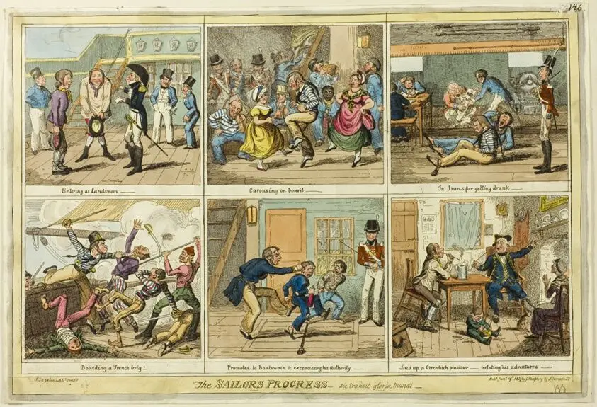 The Sailor's Progress by George Cruikshank (English, 1792-1878)