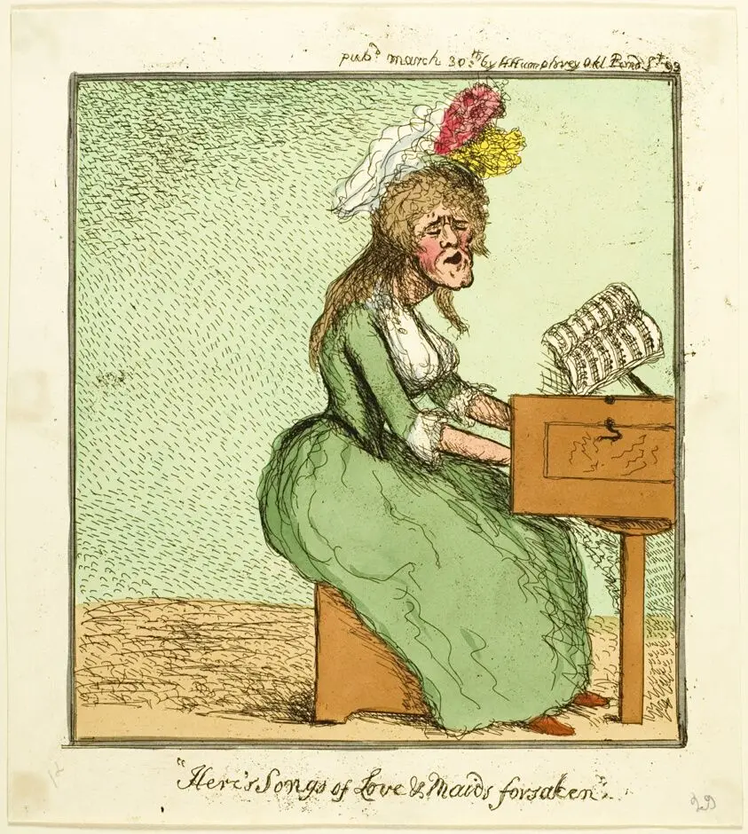 "Here's Songs of Love and Maids Forsaken" by James Gillray (English, 1756-1815)