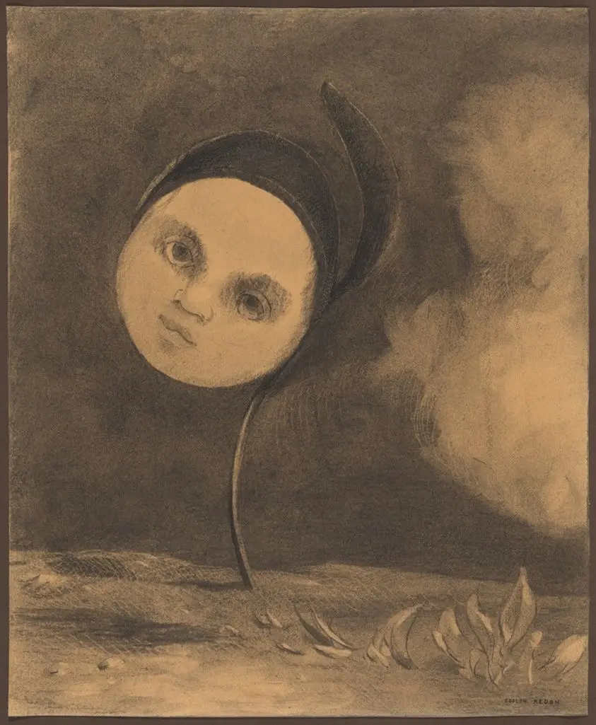 Strange Flower (Little Sister of the Poor) by Odilon Redon
