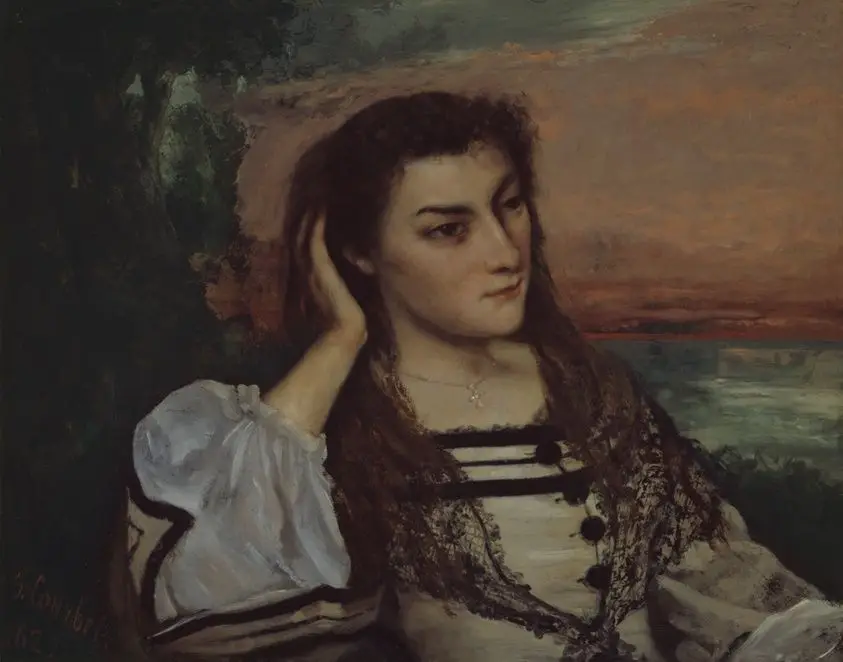Rêverie (Portrait of Gabrielle Borreau) by Gustave Courbet