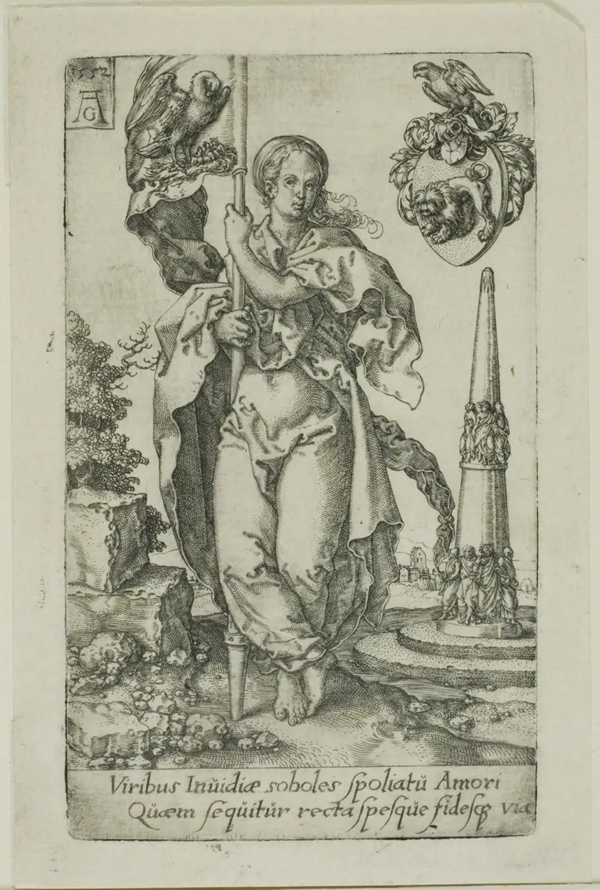 Charity, from the Virtues by Heinrich Aldegrever