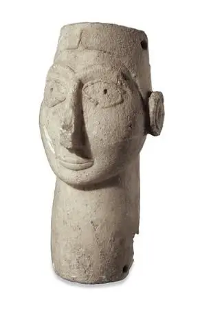 Gypsum head by Excavated by: Professor Sir Max Edgar Lucien Mallowan