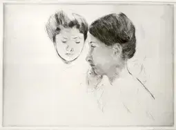 Head in Profile and Smaller FaceMary Cassatt by Unknown artist