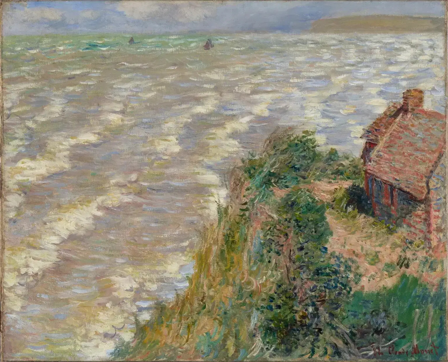 Rising Tide at Pourville (Marée montante à Pourville) by Claude Monet