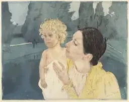 Mother and Child Before a PoolMary Cassatt by Unknown artist