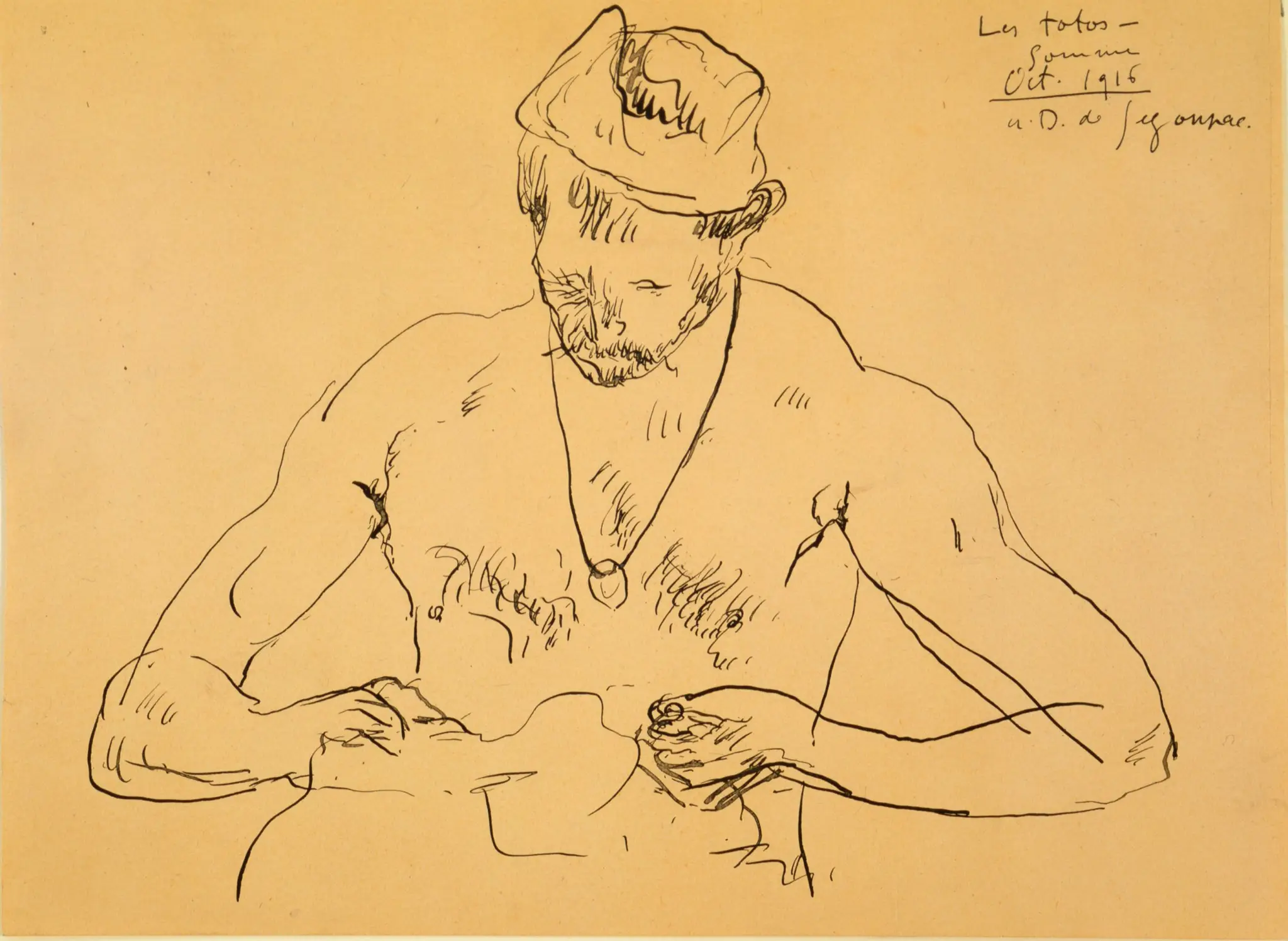 Les Totos from the series Nine Drawings Made at the Front, World War I by André Dunoyer de Segonzac