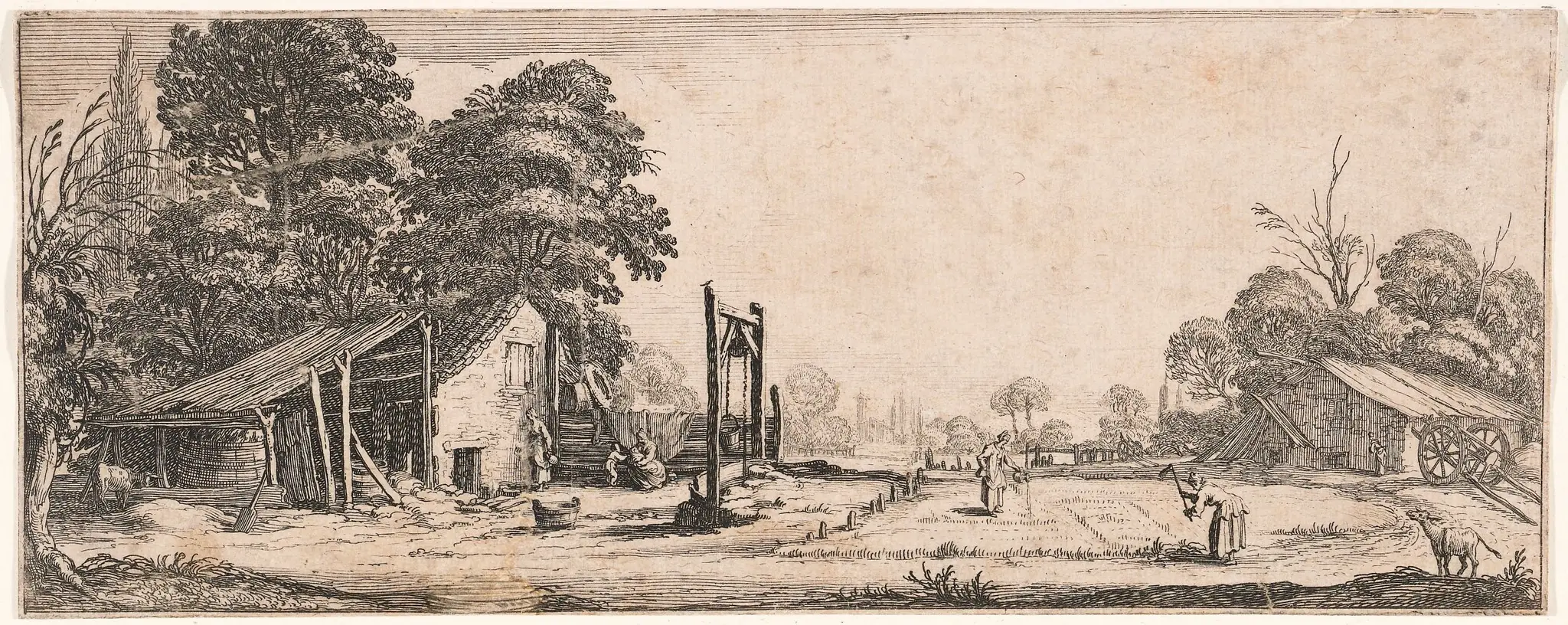 Le Jardin from the series Four Landscapes by Jacques Callot