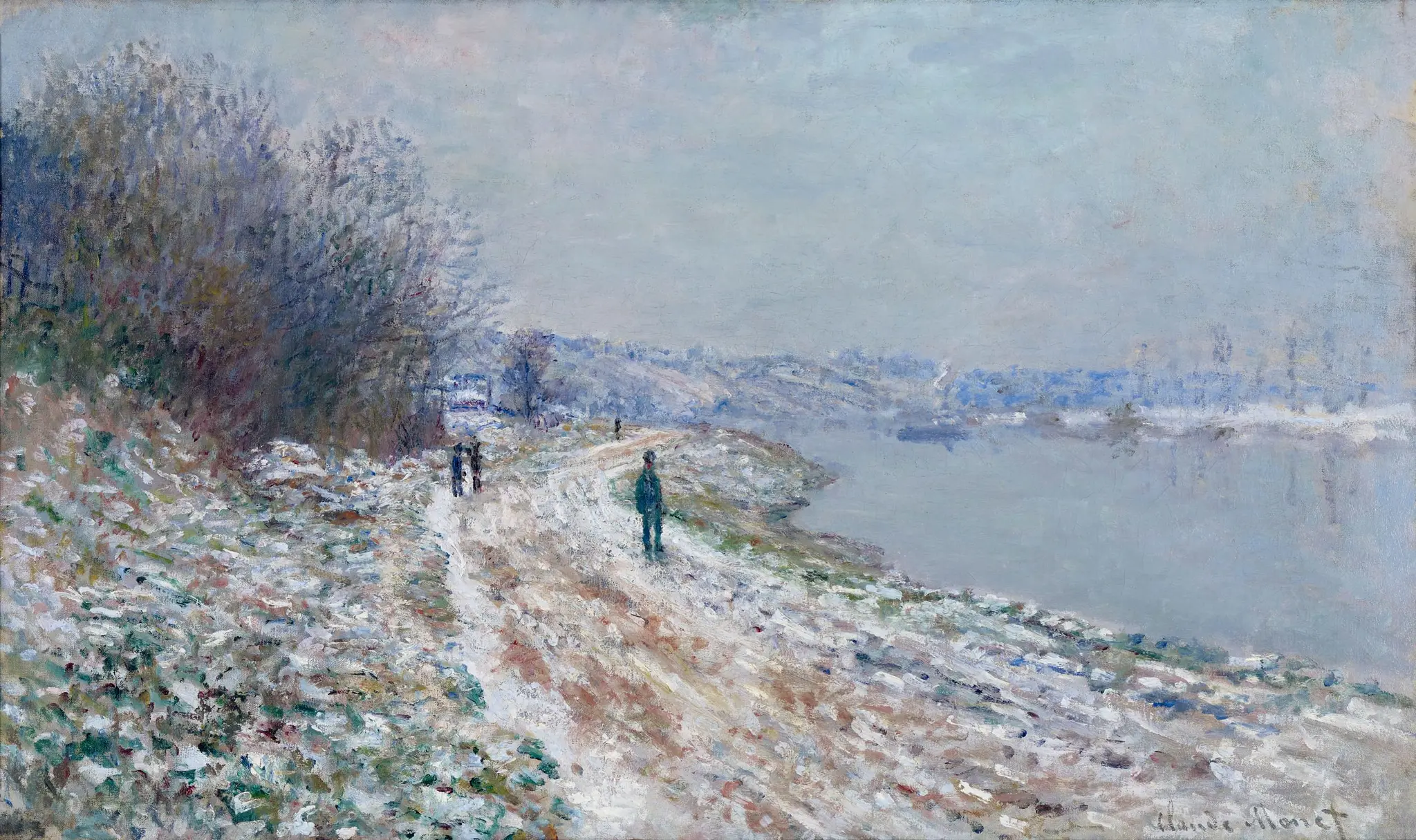 Chemin de halage à Argenteuil (Towpath at Argenteuil, Winter) by Claude Monet