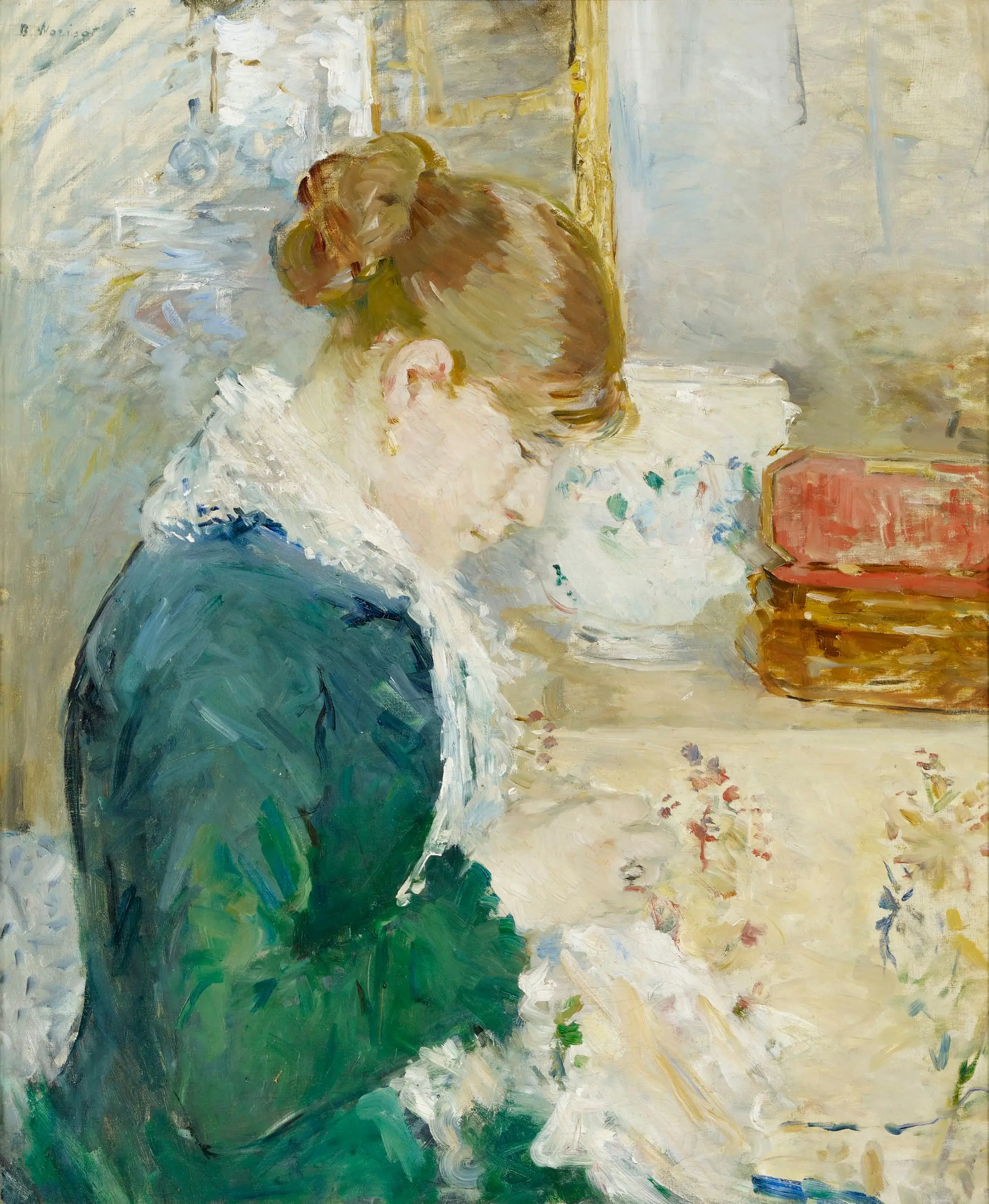 Femme cousant (Woman Sewing) by Berthe Morisot