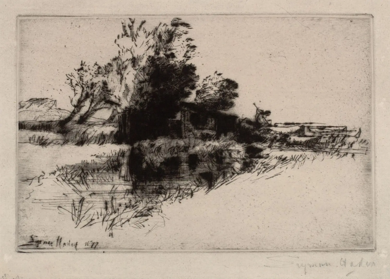 The Little Boathouse by Seymour Haden