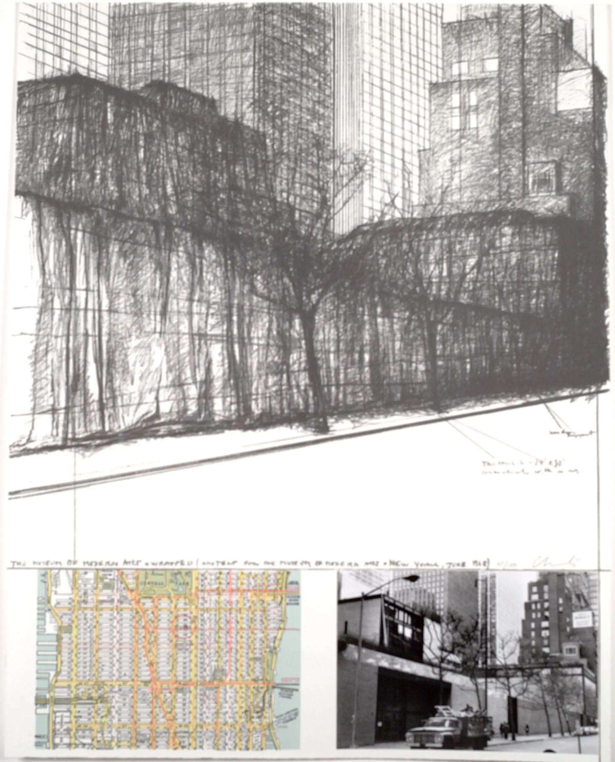 The Museum of Modern Art (rear) by Christo