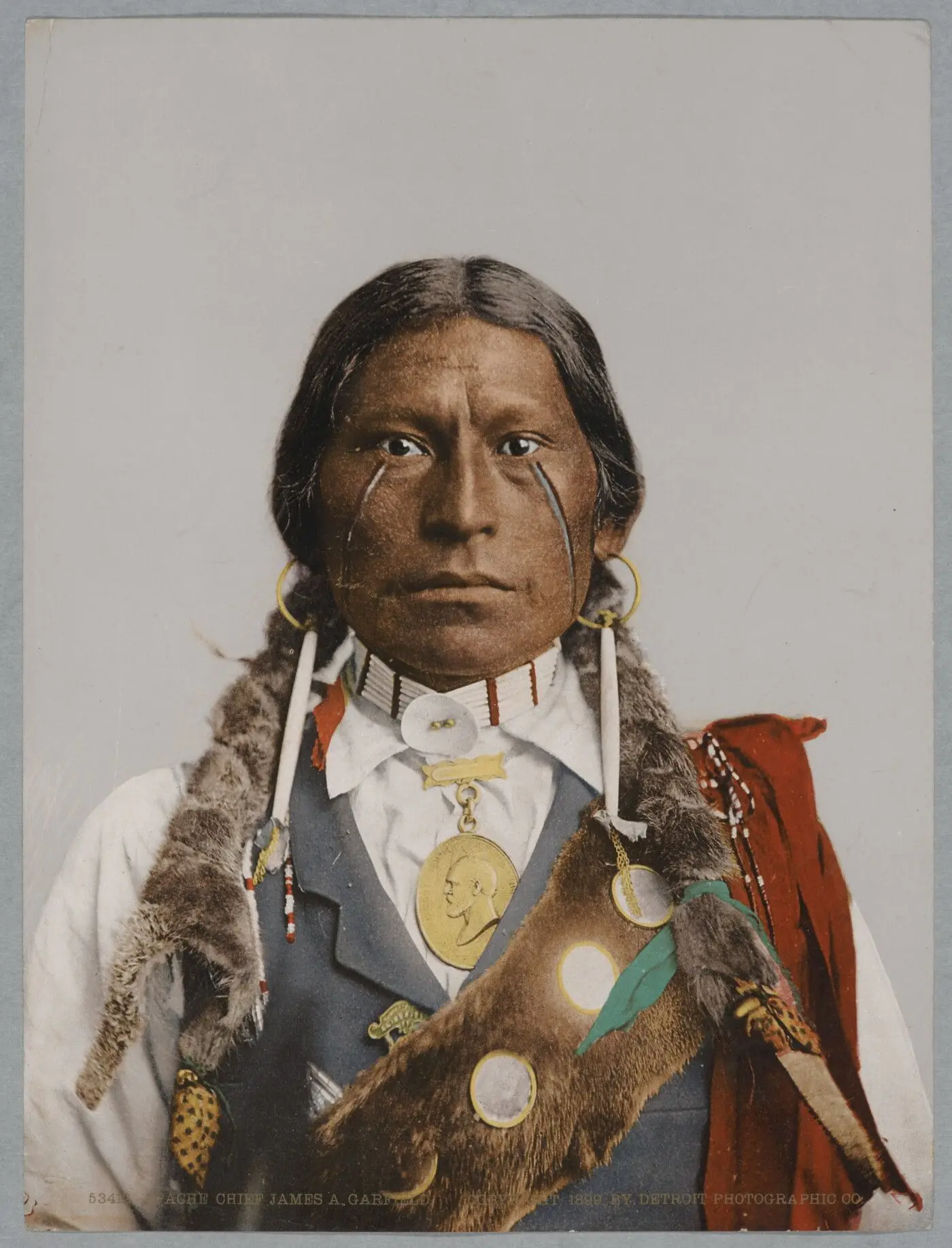 Apache Chief James A. Garfield by Detroit Photographic Company