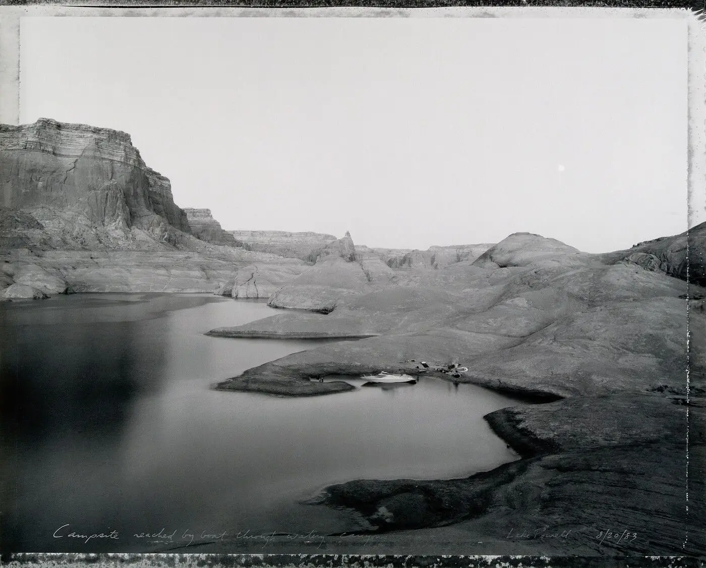 Campsite Reached by Boat through Watery Canyons, Lake Powell by Mark Klett