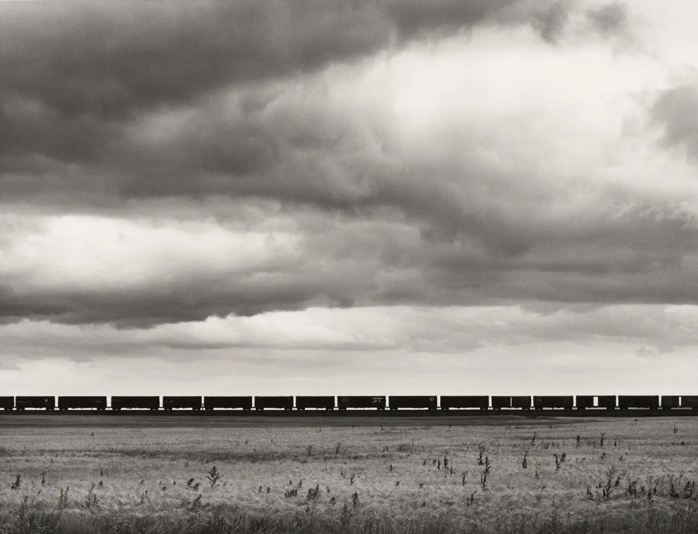 Westbound Freight Train, Great Northern Railway, West Havre, Montana by David Plowden