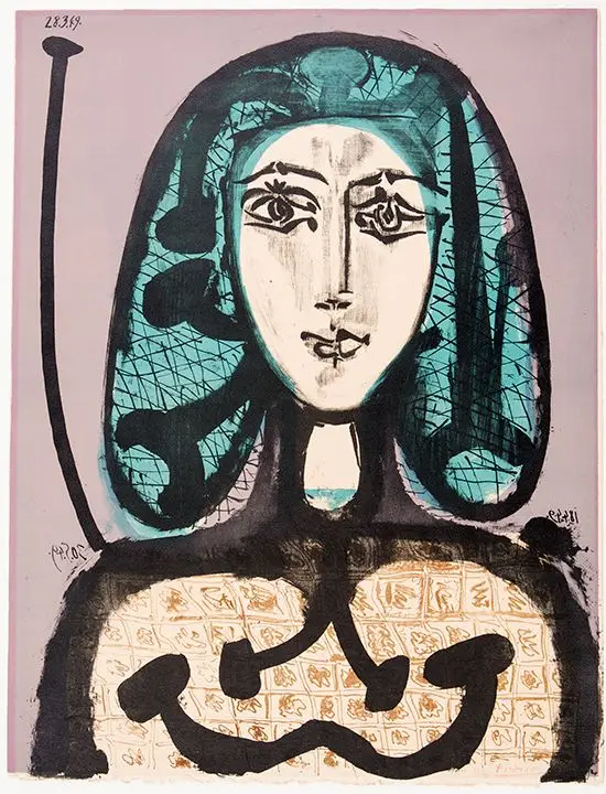 The Woman with a Hair Net (La Femme à la Résille) by Pablo Picasso (also called Pablo Ruiz Picasso)