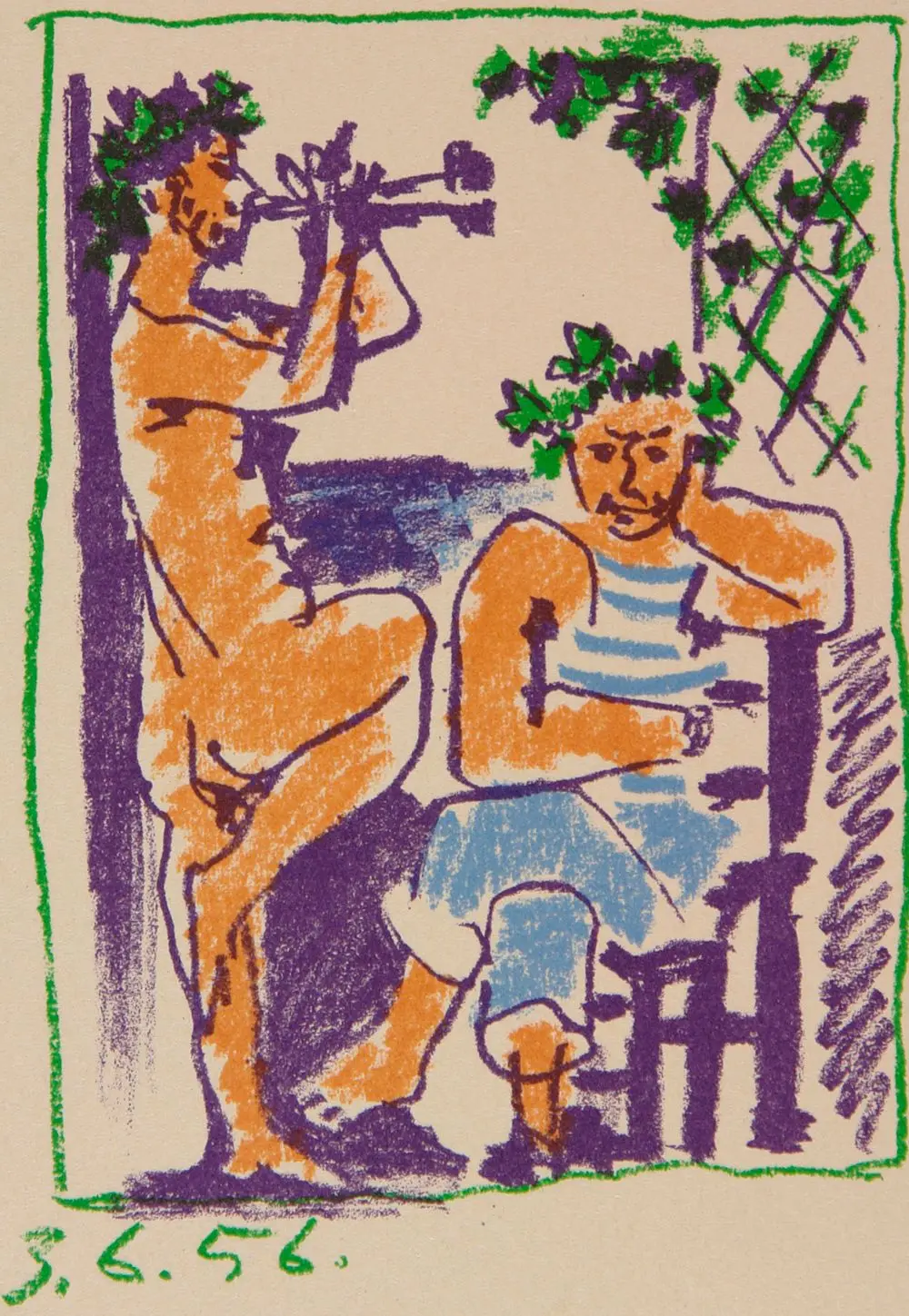 Faun and Sailor (Faune et Marin) by Pablo Picasso (also called Pablo Ruiz Picasso)