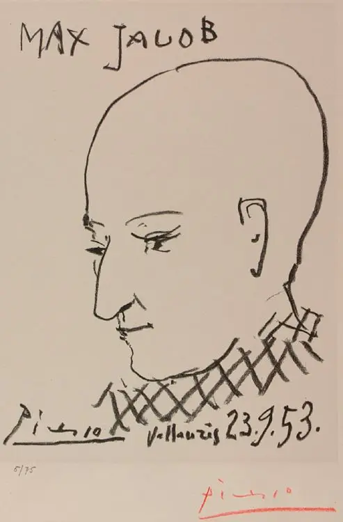 Portrait of Max Jacob by Pablo Picasso (also called Pablo Ruiz Picasso)