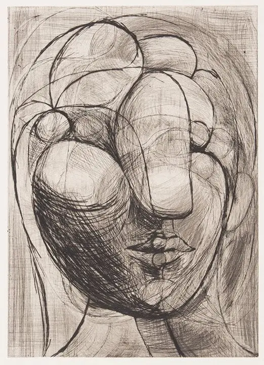 Head of a Woman (Tête de femme) by Pablo Picasso (also called Pablo Ruiz Picasso)