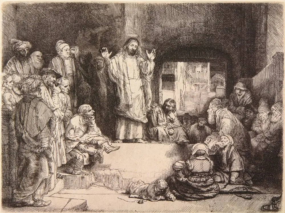 Christ Preaching (La Petite Tombe) by Rembrandt van Rijn