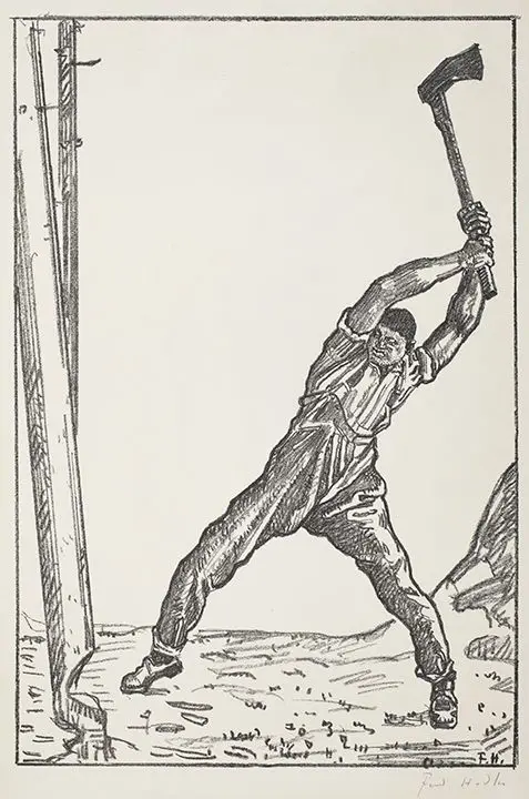 The Woodchopper (Der Holzfäller) by Ferdinand Hodler