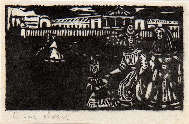 Dark Evening (Finsterer Abend) by Vassily Kandinsky (also called Vasilij Kandinskij; Wassily Kandinsky)