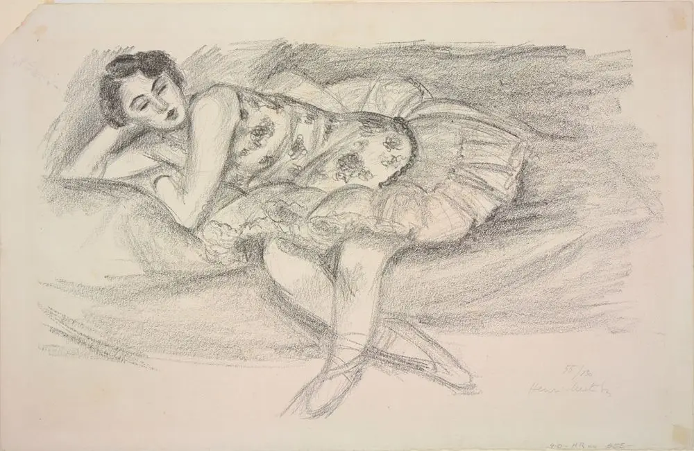 Dancer on a Divan (Danseuse au Divan) from series Ten Dancers (Dix Danseuses) by Henri Matisse