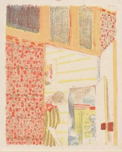 Interior with Pink WallpaperIII [Intérieur aux tentures roses III] from Landsapes and Interiors (Paysages et Intérieurs) by Edouard Vuillard