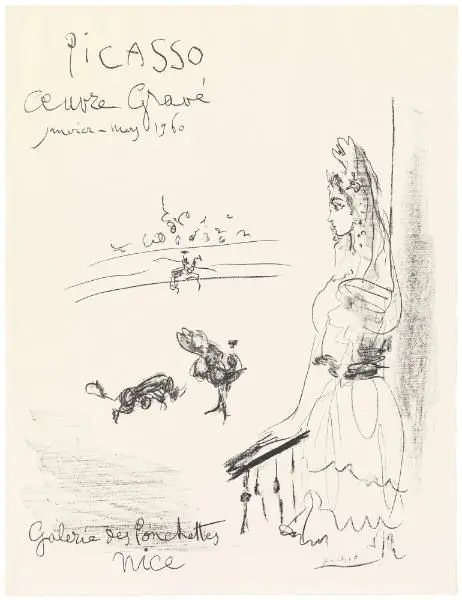 Picasso / Oeuvre Grave / Janvier-Mars 1960 / Galerie Des Ponchettes / Nice by Pablo Picasso
