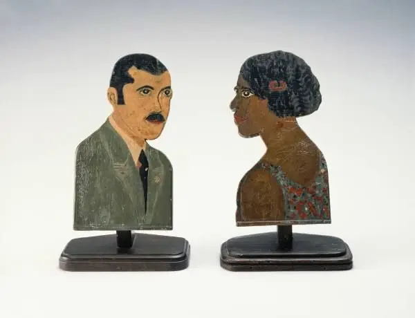 Portrait Plaque (probably Jesse D. Locker) Portrait Plaque (probably Anna Locker) by Once-known Artist