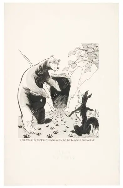 'I See Plenty of Foot Prints Leading In - But None Leading Out'- - -. Aesop by Leonard D. Warren